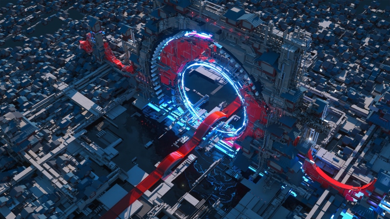 futuristic city, gates, concept art, Cinema 4D, China, construction, science fiction, OctaneRender, 2K, red, fantasy art, ArtStation, Leon Tukker, Photoshop