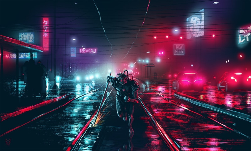 Dark, Lights, Dark Cyberpunk, Cityscape, cyberpunk, night, 720P, Futuristic