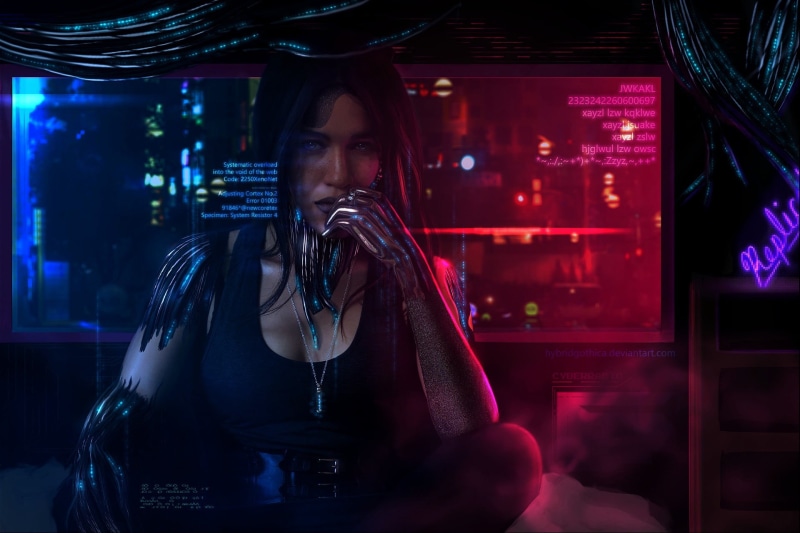 dark, science fiction, cyberpunk, cyborg, 1080P, futuristic