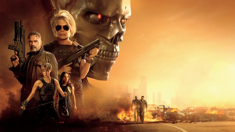 Sarah Connor, Terminator, Mackenzie Davis, Arnold Schwarzenegger, Terminator: Dark Fate, Natalia Reyes, Linda Hamilton, 5K