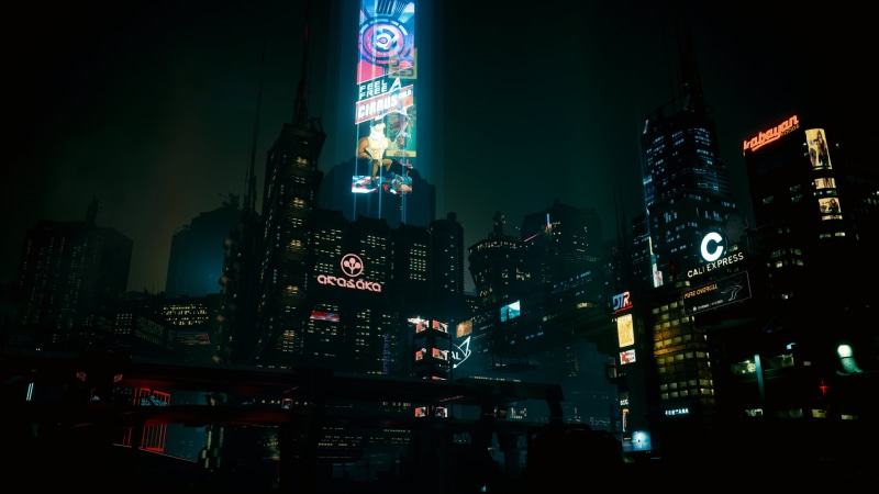 dark, neon, city, cityscape, 2K, city lights, cyberpunk, atmosphere, night, Cyberpunk 2077