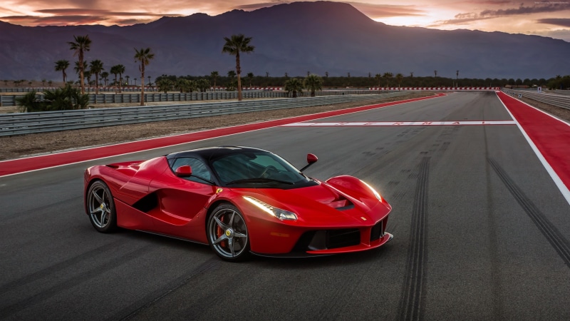 speed, supercar, car, motion, luxury, sport, competition, red, sport cars, sports car, land vehicle, mountain, sign, ferrari laferrari, transportation