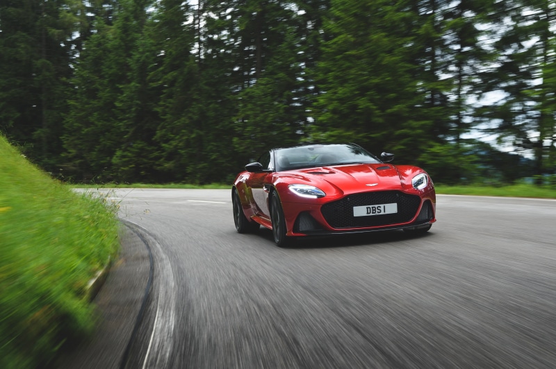 Aston Martin, red cars, vehicle, car, Aston Martin DBS Superleggera, 4K, sports car, supercars, road, Super Car