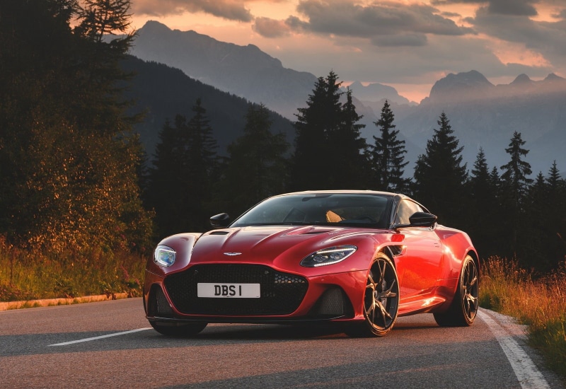 superleggera, martin, day, sky, land vehicle, nature, mountain, plant, 720P, growth, road, dbs, motor vehicle, beauty in nature, mode of transportation