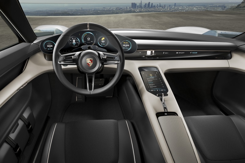 Electric Cars, 2K, 800v, Porsche Taycan, interior, supercar