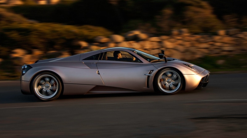 gray, no people, die, Pagani, profile view, 1080P, vintage car, silver colored, road, supercars, model, mode of transportation, motor vehicle, retro styled