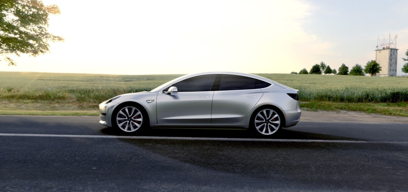 road, outdoors, no people, transportation, wealth, sports car, city, motor vehicle, plant, car, 1080P, Tesla Motors, motion, mode of transportation, Model 3