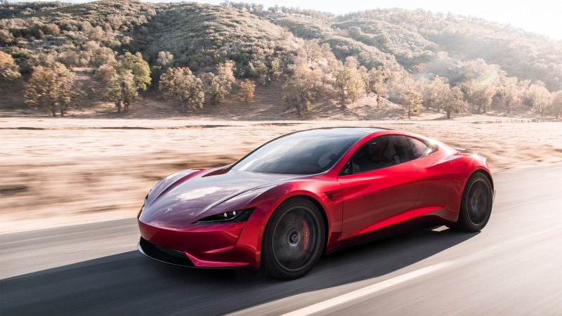 electric car, Tesla Roadster, 4k, 4K