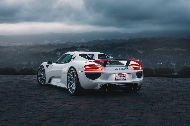 1080P, white, hypercar, Porsche 918