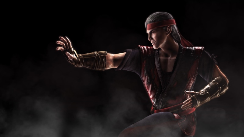 young adult, men, sport, Mortal Kombat X, artist, studio shot, black background, front view, martial, waist up, human limb, concentration, human arm, one person