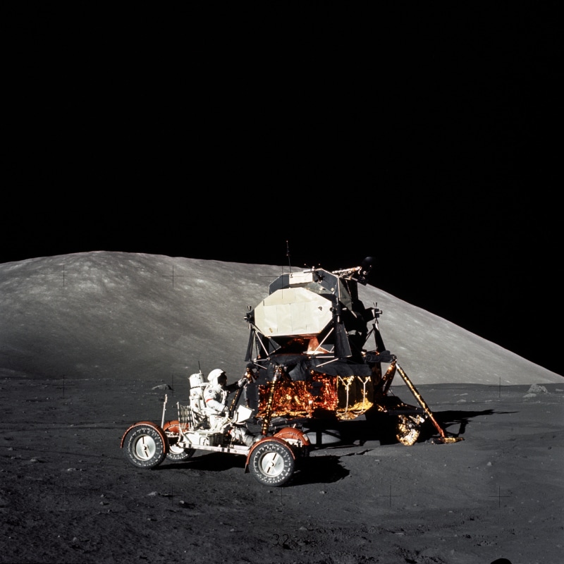 astronaut, cold temperature, no people, Moon, outdoors, 4K, transportation, night, copy space, machinery, nature, motor vehicle, Apollo, field, military
