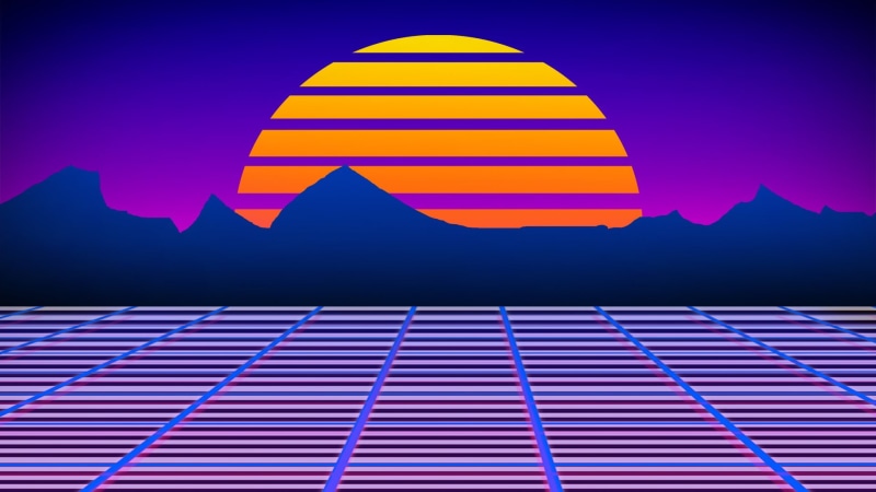 striped, architecture, sky, blue, technology, solar panel, 1080P, Neon Lazer Mohawk, travel, grid, pattern, colorful, digital art, sunset, transportation