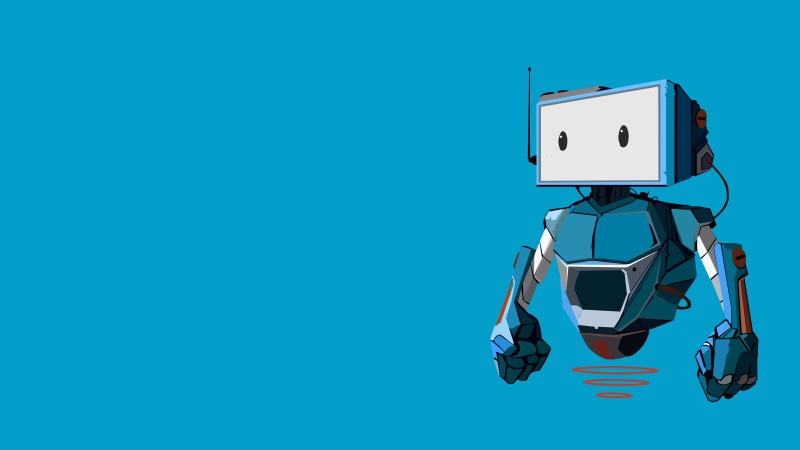 Alpha Coders, Blue, 4K, Artistic, Robot
