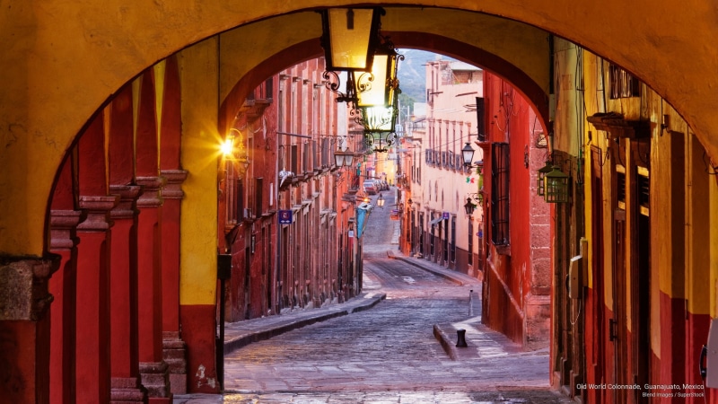 guanajuato, old, Architecture, 2K, colonnade, mexico, world