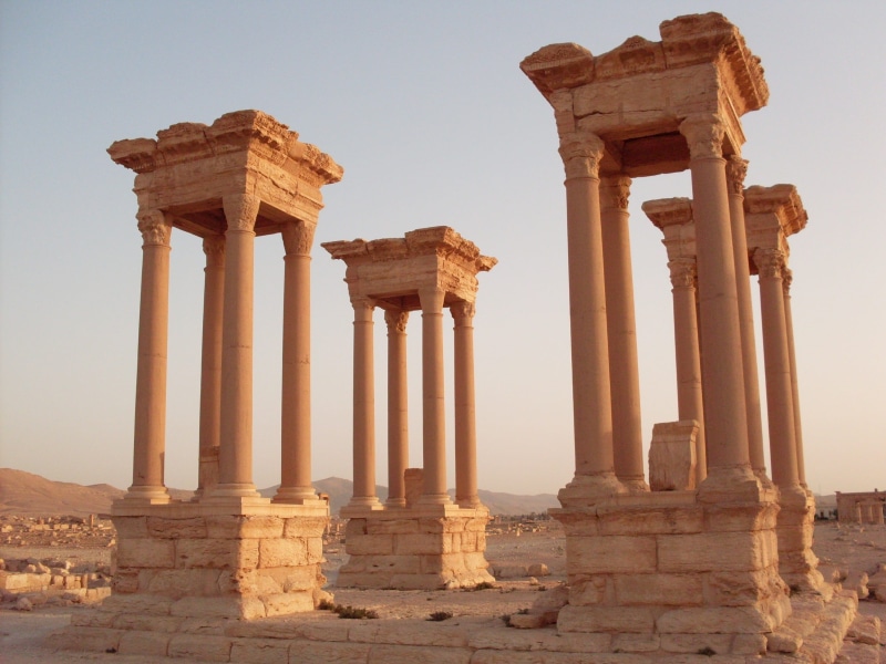 palmyra, arhitecture, built structure, ancient civilization, outdoors, ruined, 2K, the past, rome, old ruin, place of worship, architecture, deterioration