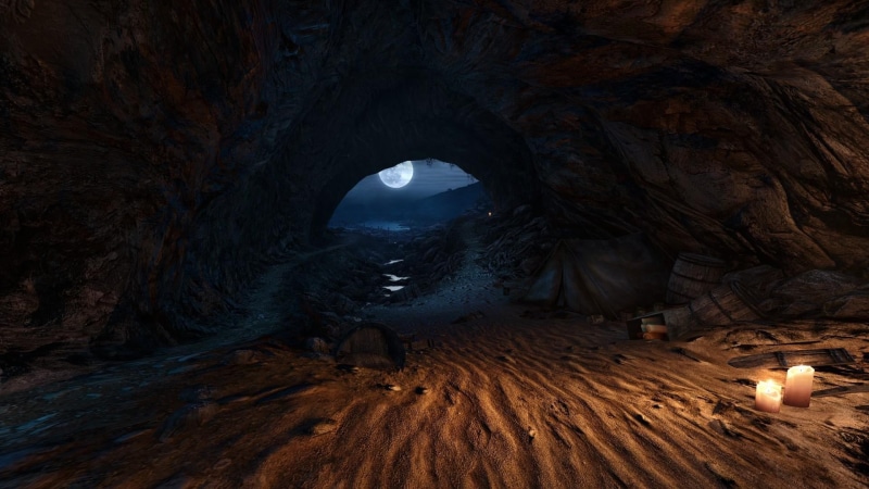 1080P, geology, architecture, moonlight, travel, natural arch, rock, tent, physical geography, no people, indoors, fantasy art, candles, solid, travel destinations