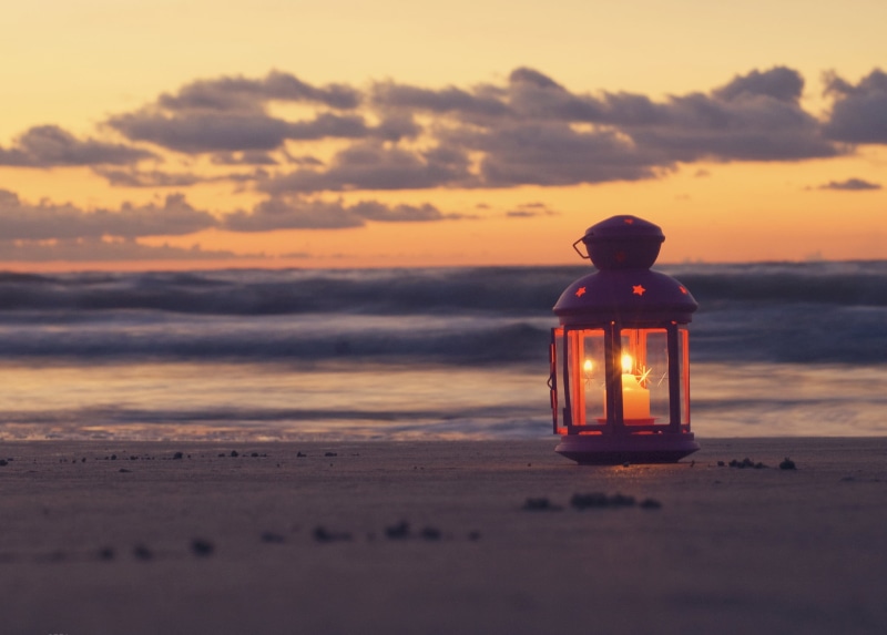 tranquility, beach, flame, electric Lamp, sunset, sky, dusk, candle, white, fire - Natural Phenomenon, beauty in nature, lantern, light - Natural Phenomenon