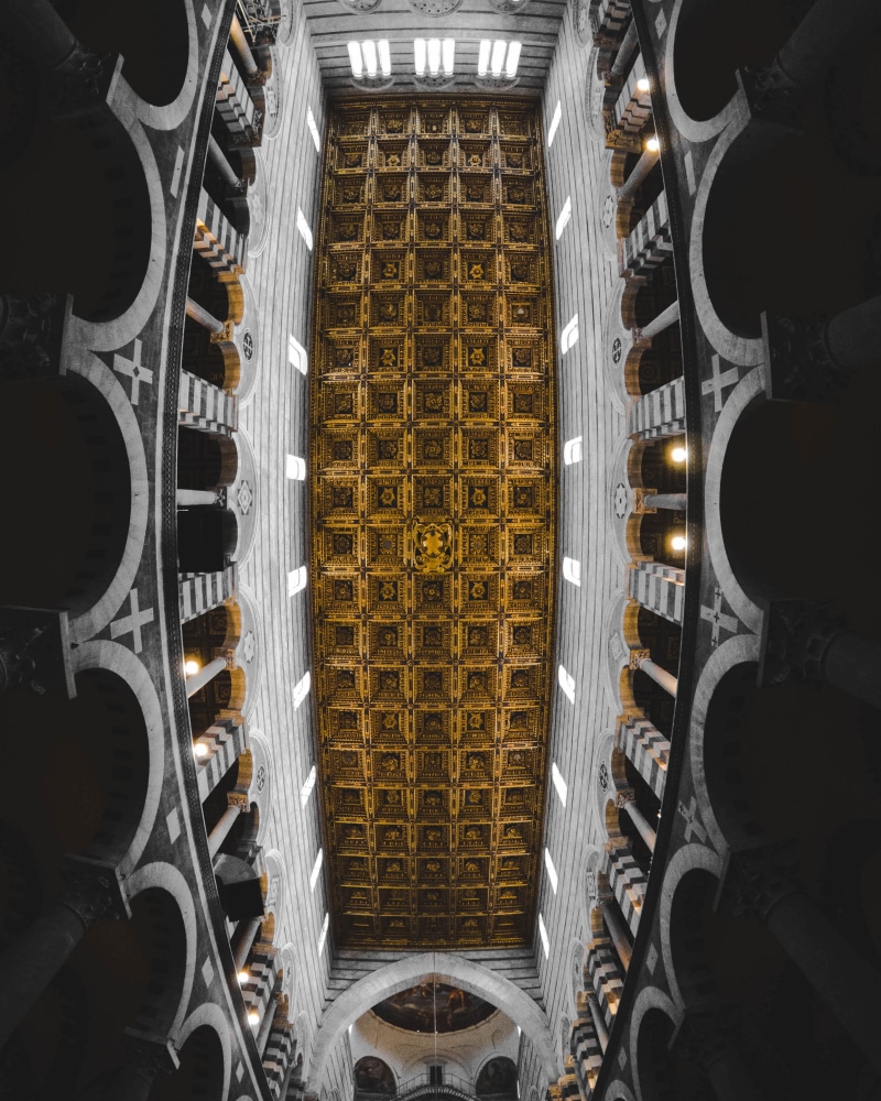 italy, architectural feature, angle, brown, lighting equipment, cathedral, corridor, pillar, travel destinations, steel, architecture, luxury, stone, silver colored