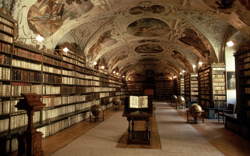 Klementinum, globes, Interiors, Shelves, Czech Republic, library, Prague, books, 1080P