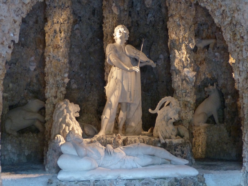 history, architecture, statue, art and craft, orpheus cave, famous Place, greek mythology, lying, angel, the past, female likeness, man, violin, capricorn