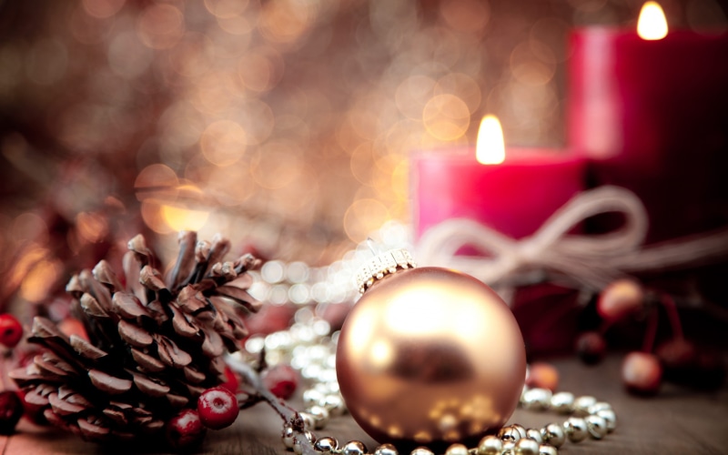 Christmas, christmas decoration, christmas ornament, Christmas ornaments, sphere, event, holiday - event, 2K, gold, illuminated, candle, shiny, cones