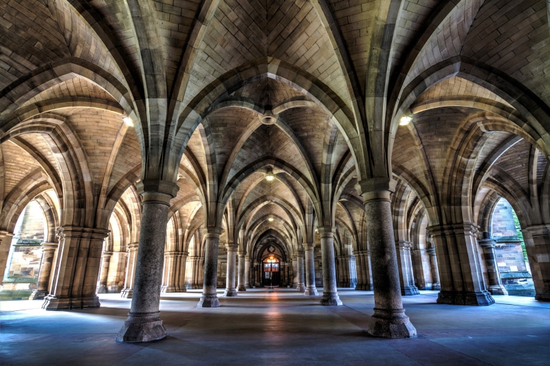 column, University, Glasgow, arch, 1080P, Scotland, Bute Hall