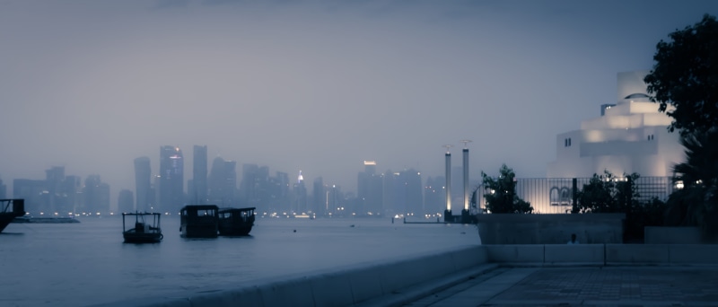 both, architecture, no people, doha, 4K, cityscape, mode of transportation, office building exterior, skyscraper, building exterior, city, building, dusk
