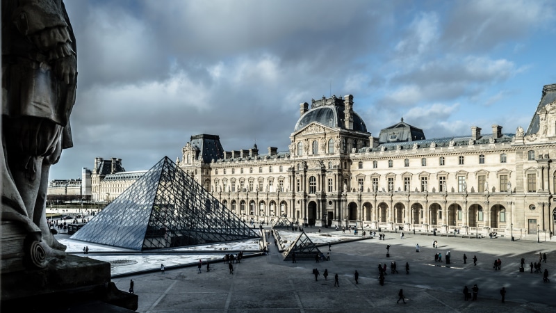 town square, the past, 5K, sky, tourism, mona lisa, mona liza, architecture, cloud - sky, history, travel destinations, liza, pyramid, travel, outdoors