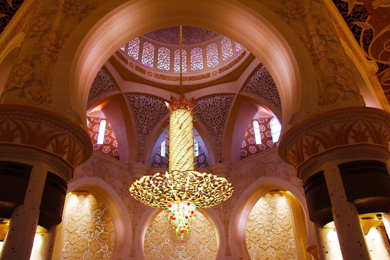 building, muslim, electric lamp, uae, pray, 2K, illuminated, amazing, sheikh zayed grand mosque, arch, ceiling, interior, dome, built structure, spirituality