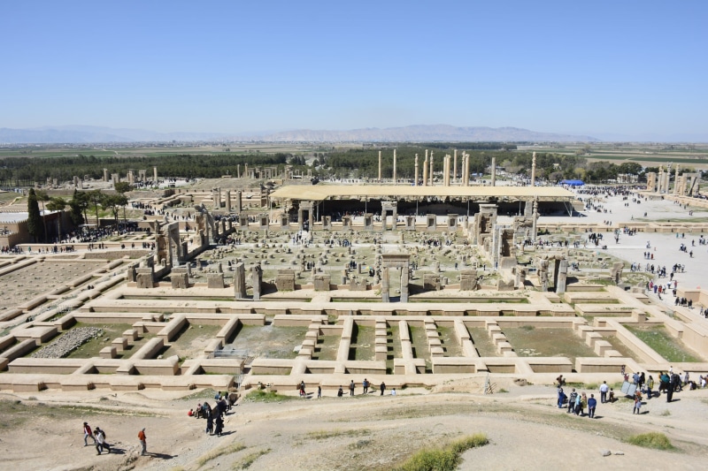 ancient, large group of people, outdoors, old ruin, travel destinations, building exterior, iran, group of people, men, sky, tourism, the past, tourist