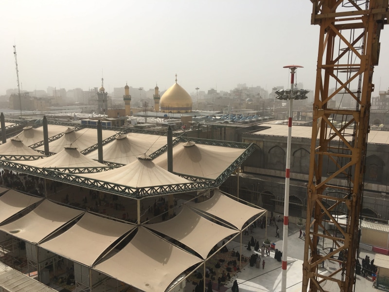 day, crowd, karbala, built structure, building exterior, town, architecture, belief, city, neighborhood, building, iraq, mosque, spire, outdoors, #karbala