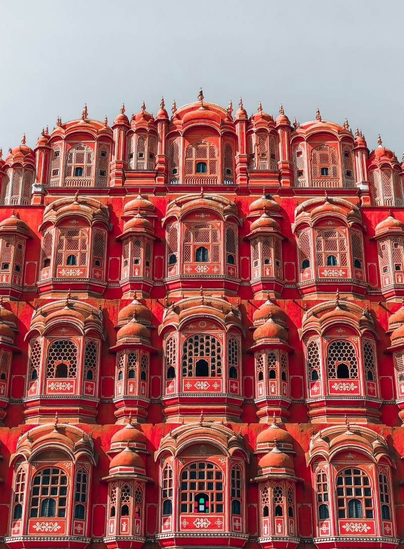 arch, nature, hawamahal, building exterior, tower, iphoneshot, travel destinations, town, no people, clear sky, downtown, outdoors, dome, facade, in a row