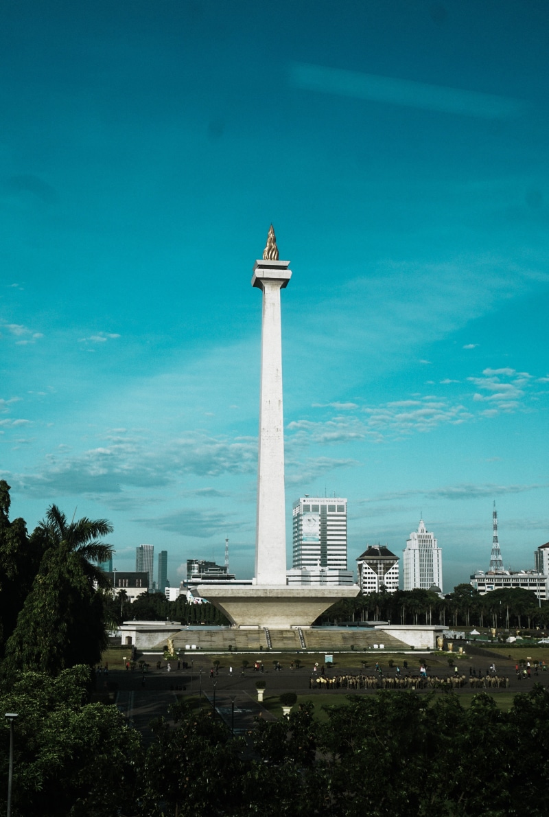 day, landscape, architectural column, human, outdoors, indonesia, building exterior, jakarta, tall - high, ibukota, travel destinations, the past, dki jakarta