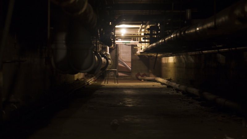 subway, indoors, building, lighting equipment, factory, transportation, hallway, underground, direction, dark, working, illuminated, tunnel, pipe - tube