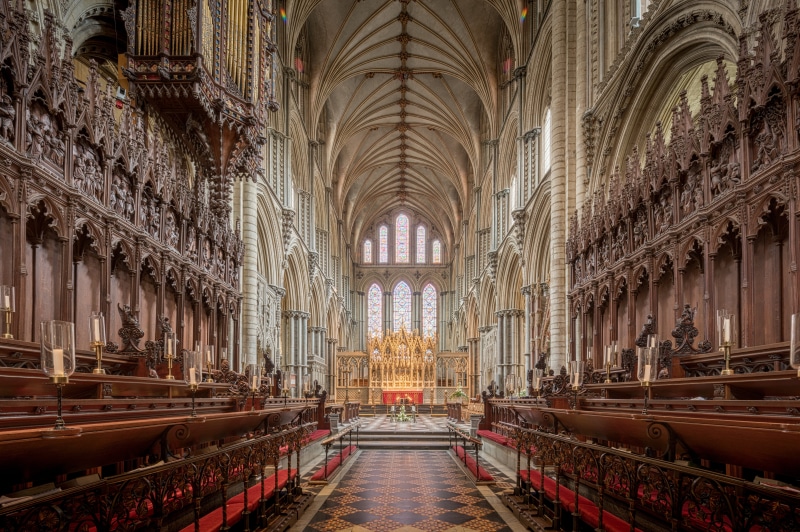 pew, ornate, english, gothic, ceiling, history, choir, belief, the past, architectural column, british, abbey, ely cathedral, place of worship, arch, praying
