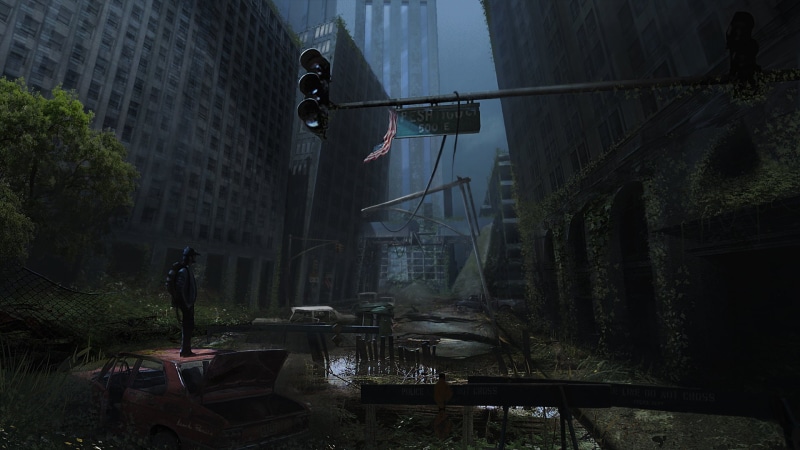 apocalyptic, 1080P, city, ruins, artwork