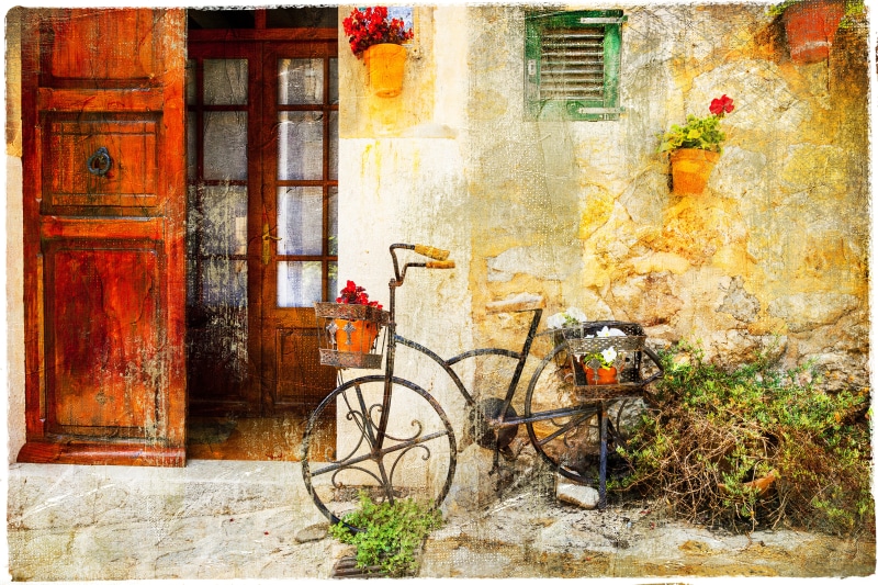 vintage, old house, 8K, Bicycle, 5K