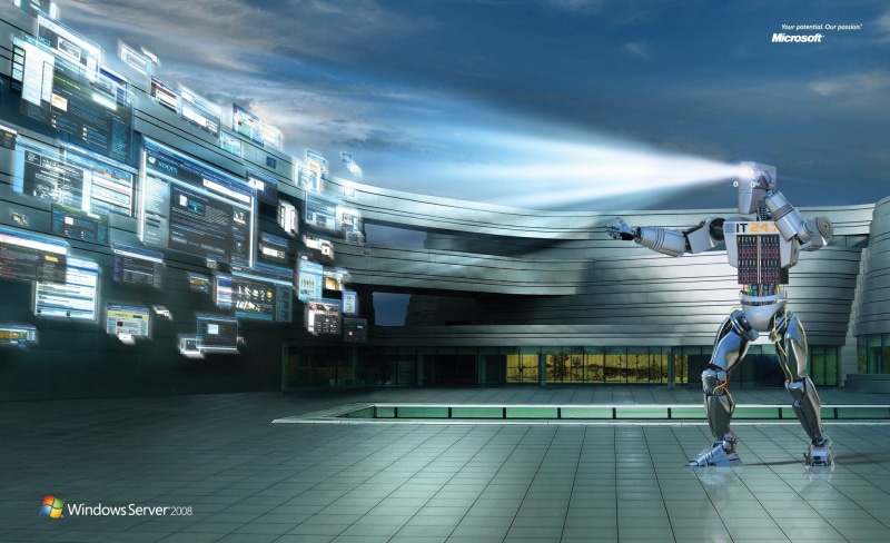 blurred motion, windows server 2008 unleashed it 24-7 robot, Windows, cloud - sky, Windows Server, motion, tabs, transportation, microsoft, built structure