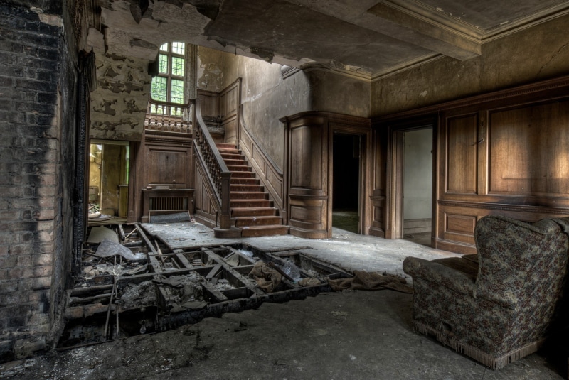 abandoned, interior, building, 1080P, ruin