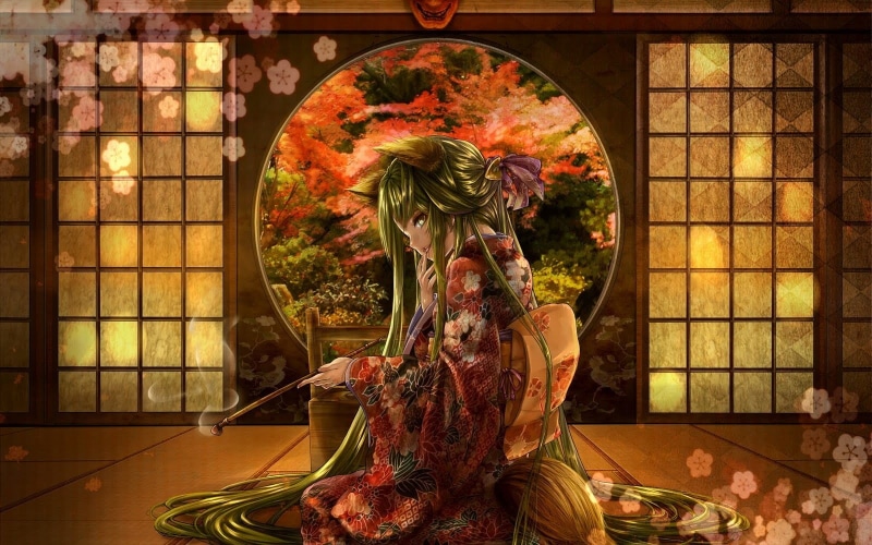 human representation, pig, day, pattern, roasted, 720P, cat ears, kimono, indoors, meat, food and drink, creativity, no people, built structure, representation