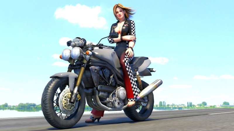 1080P, girl, biker, tina