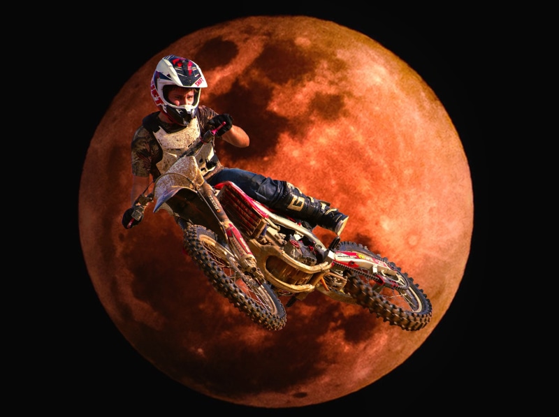 motorcycle, cut out, nature, style, whip, motocross, full length, no people, jump, moon, helmet, animal wildlife, motorbike, dirt bike, 4K, close-up, indoors