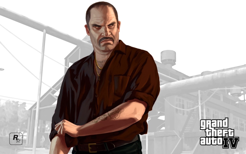 three quarter length, young men, gta 4, lifestyles, contemplation, males, holding, grand, theft, front view, standing, 2K, mid adult men, leisure activity