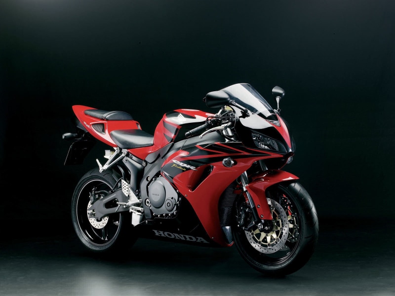 cbr, no people, wheel, honda bikes, black color, side view, studio shot, honda cbr fireblade, red, motorcycle, speed, motorsport