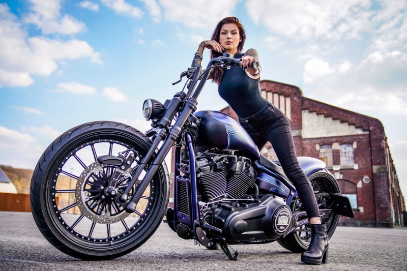 Girls and Motorcycles, Motorcycles, Thunderbike Customs, Custom Motorcycle, Harley-Davidson, 1080P