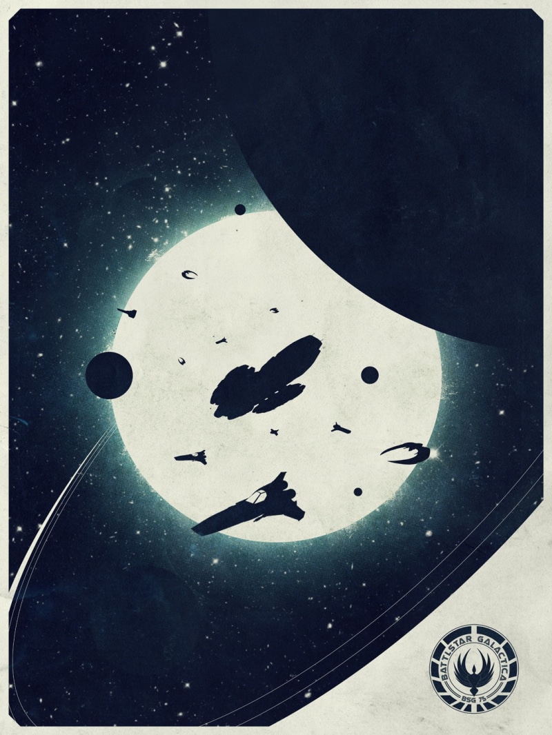 Battlestar Galactica, portrait display, 720P, silhouette
