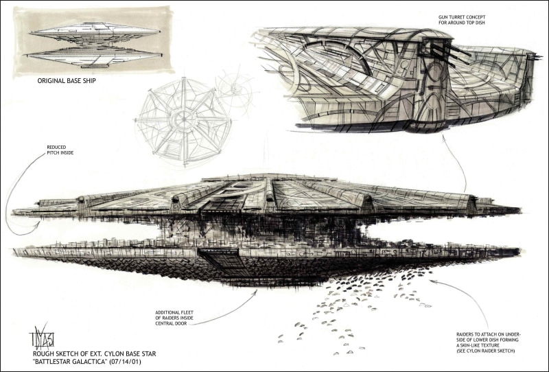 x, galactica, concept art, Battlestar Galactica, art, hd, concept, aircraft, basestar, concepts, cylon, 2K, battlestar