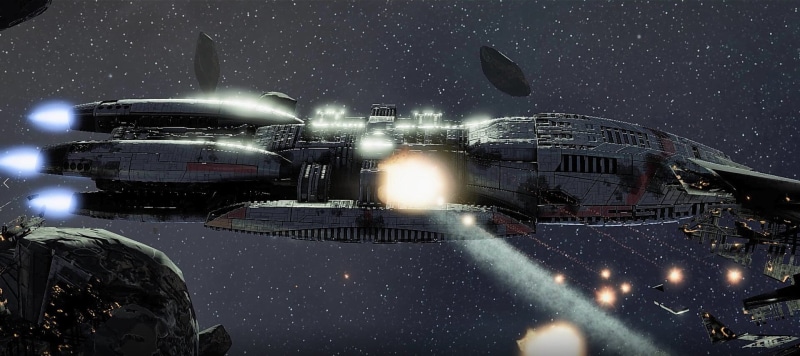 spaceship, ship, deadlock, space battle, war, Battleship, space, galactica, toaster, battlestar, 1080P, Battlestar Galactica, colonial fleet