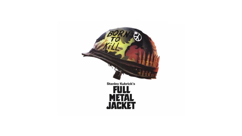 Vietnam War, Movie Poster, helmet, Peace Sign, 1080P, Full Metal Jacket, Stanley Kubrick