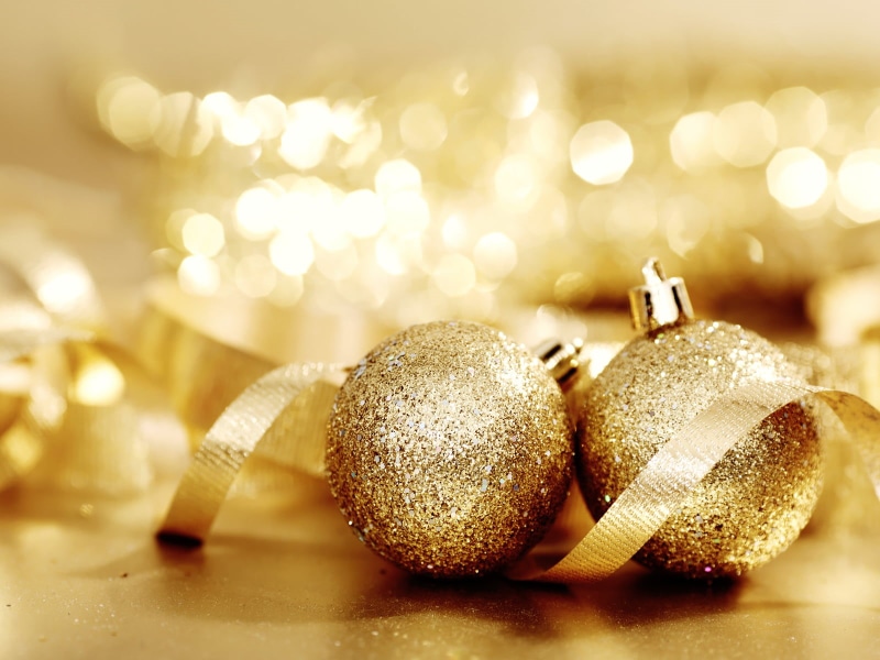 lights, two, Christmas, illuminated, brightly lit, indoors, christmas ornament, holiday, winter, decoration, gold colored, event, close-up, bright, holiday - event